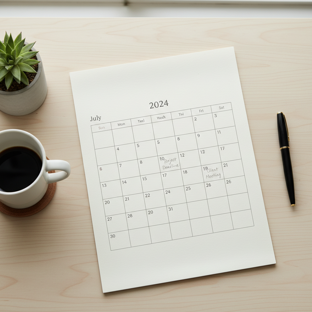 Calendário 2024 para Imprimir PDF: Seu Guia Completo para Organização