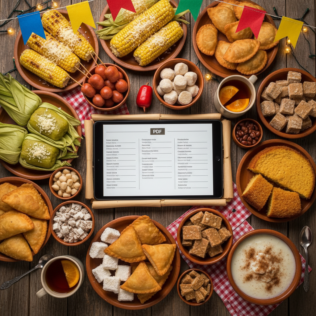 Guia Completo: Lista de Festa Junina com Comidas Salgadas e Doces (PDF)