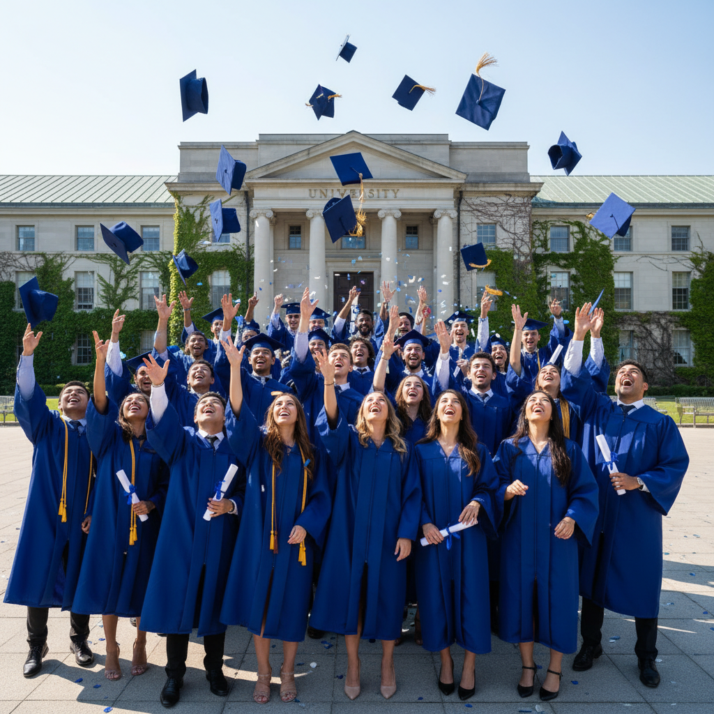 Beca Azul: Desvendando o Curso e o Significado por Trás da Cor da Sua Formatura