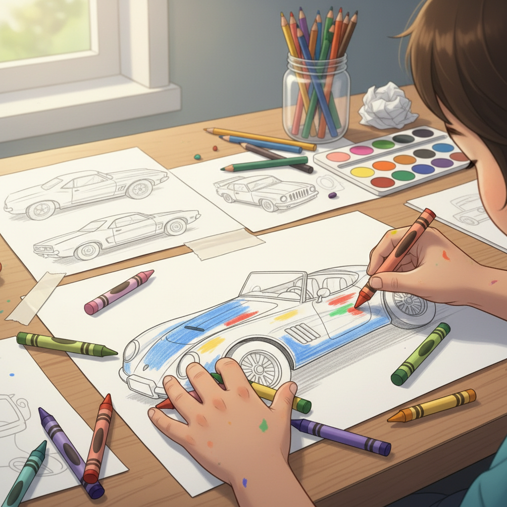 Desenhos de Carros para Colorir e Imprimir PDF: O Guia Definitivo para sua Diversão